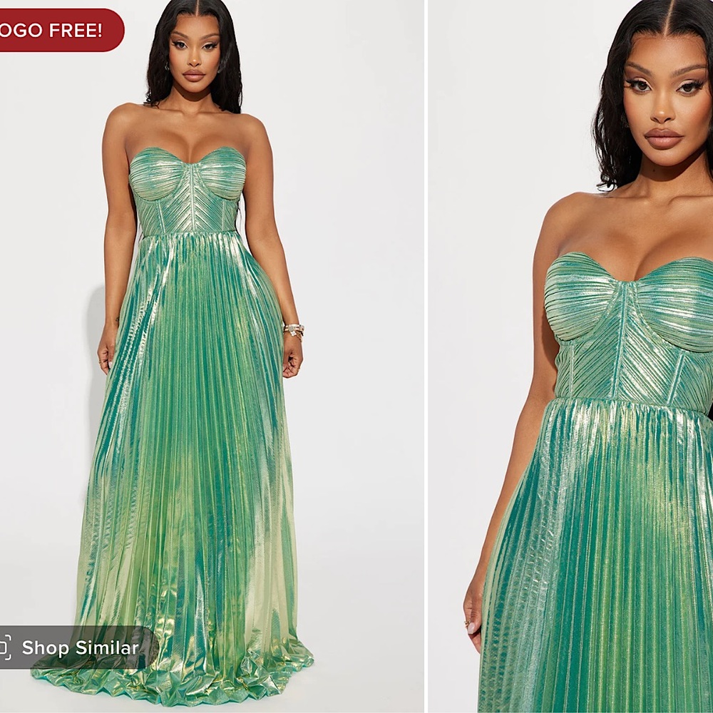 NWT mermaid green maxi dress